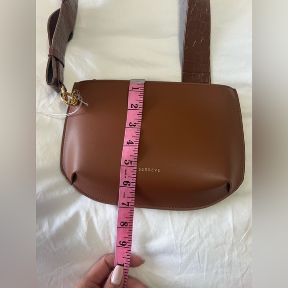 SENREVE Poema | Tan Convertible Bag Clutch | Vegan Leather And Suede | NWT - Picture 8 of 11